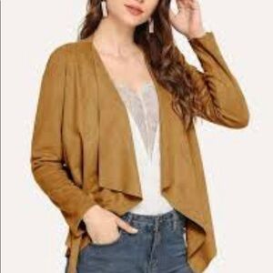 HINGE Luxury Caramel color Genuine Leather Jacket Sz XXS
